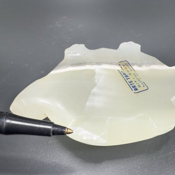 Mazatlan Mexico Hand Carved Onyx Marble Stone Turtle Figurine Paperweight VTG - Picture 8 of 14